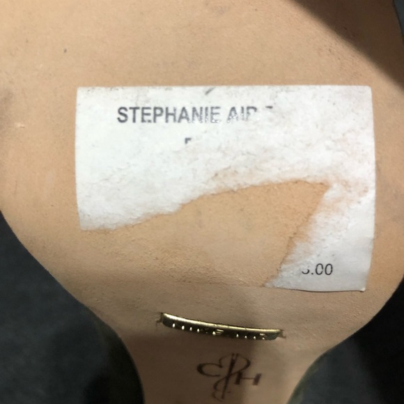 Cole Haan Women's Stephanie Zipper Platform Olive Green Suede Pumps Size 6B - Picture 9 of 11